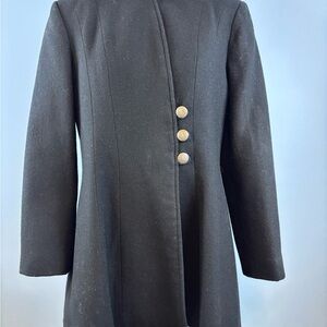 Coldwater Creek Classic Black Blazer with Silver Buttons